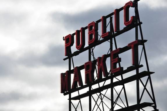 Pike Public Market, em Seattle, estado de Washington, nos Estados Unidos